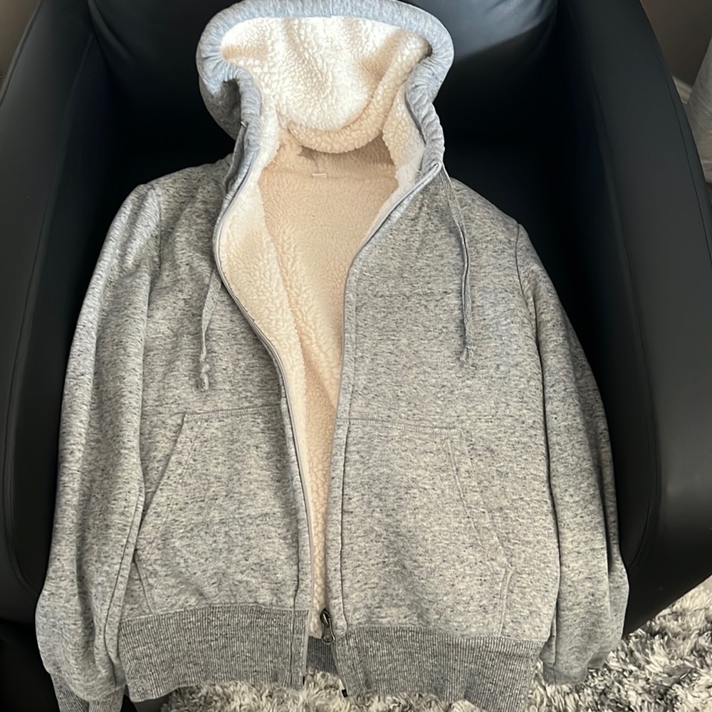 Uniqlo Heat tech lined zip up hoodie